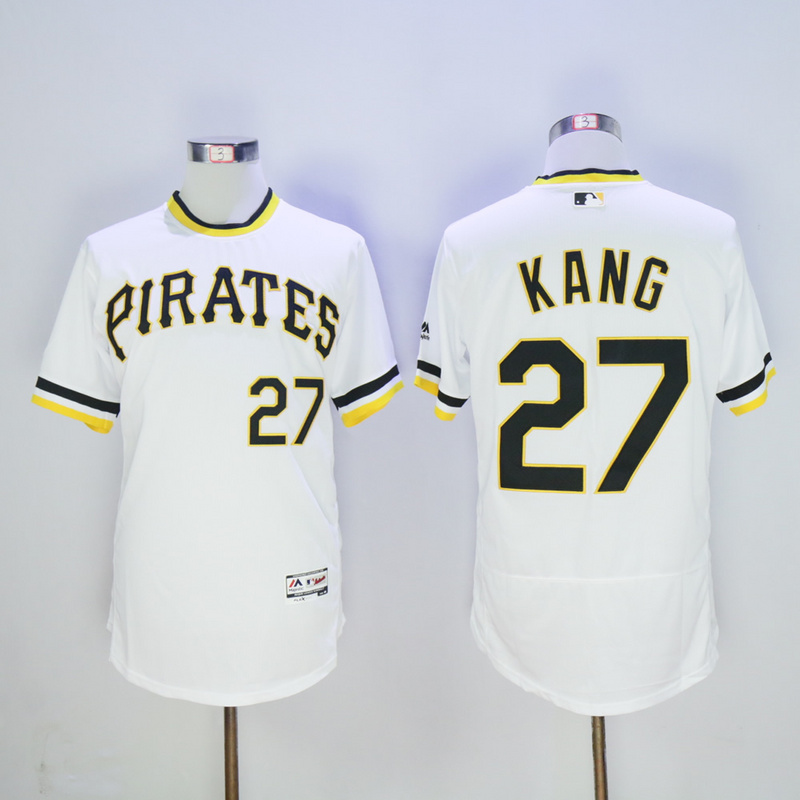 Men Pittsburgh Pirates #27 Kang White Throwback Elite MLB Jerseys